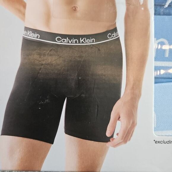 Calvin Klein Boxer Briefs 4 (Four) Pack Men's Size Medium 32-34 Blue Microfiber - Picture 9 of 10